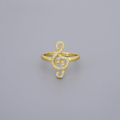 Adjustable Treble Clef Rings