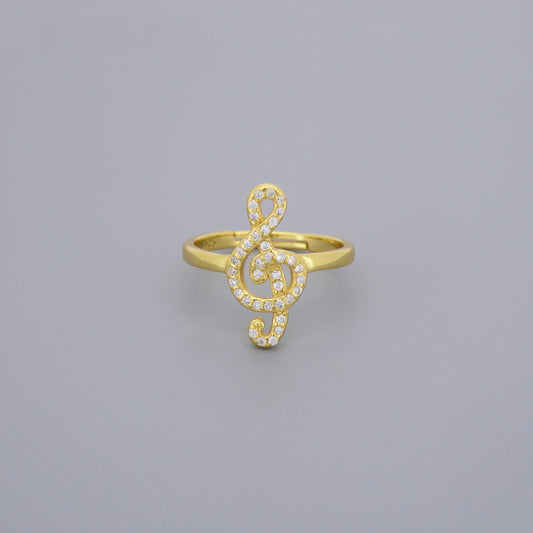 Adjustable Treble Clef Rings