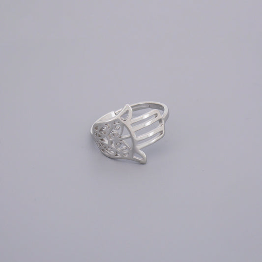 Adjustable Hand Hamsa Rings