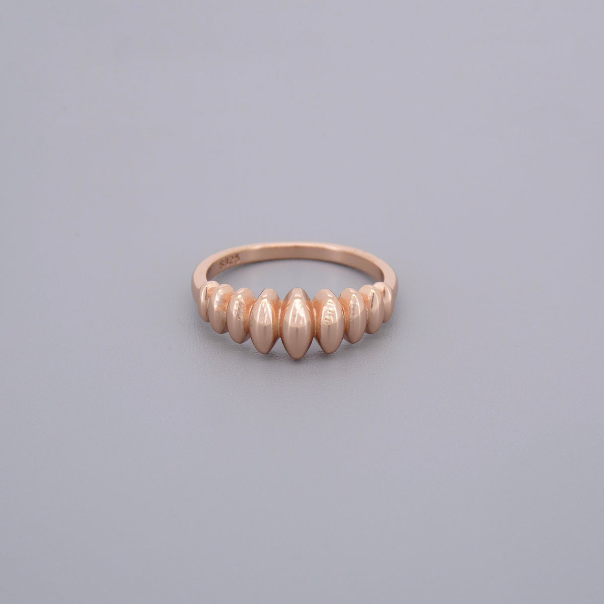 Thin Croissant Signet Rings