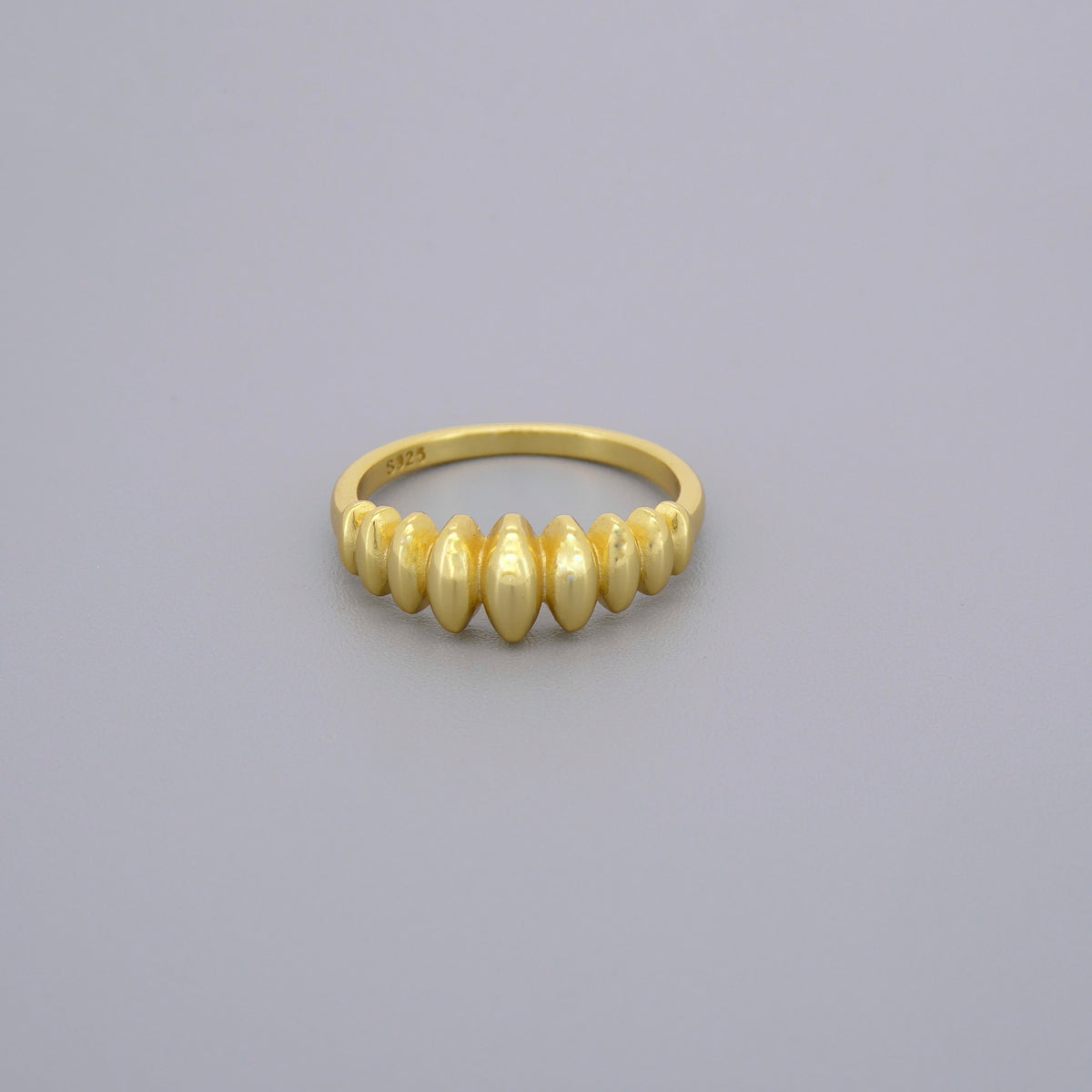 Thin Croissant Signet Rings