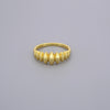 Thin Croissant Signet Rings
