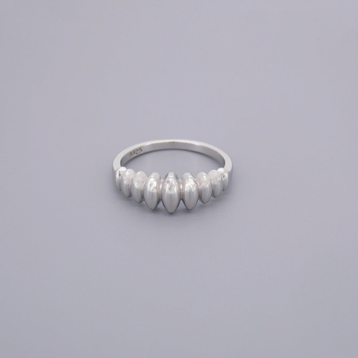 Thin Croissant Signet Rings