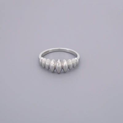 Thin Croissant Signet Rings