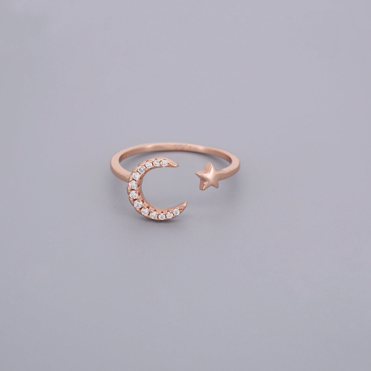 Small Moon Star Adjustable Rings