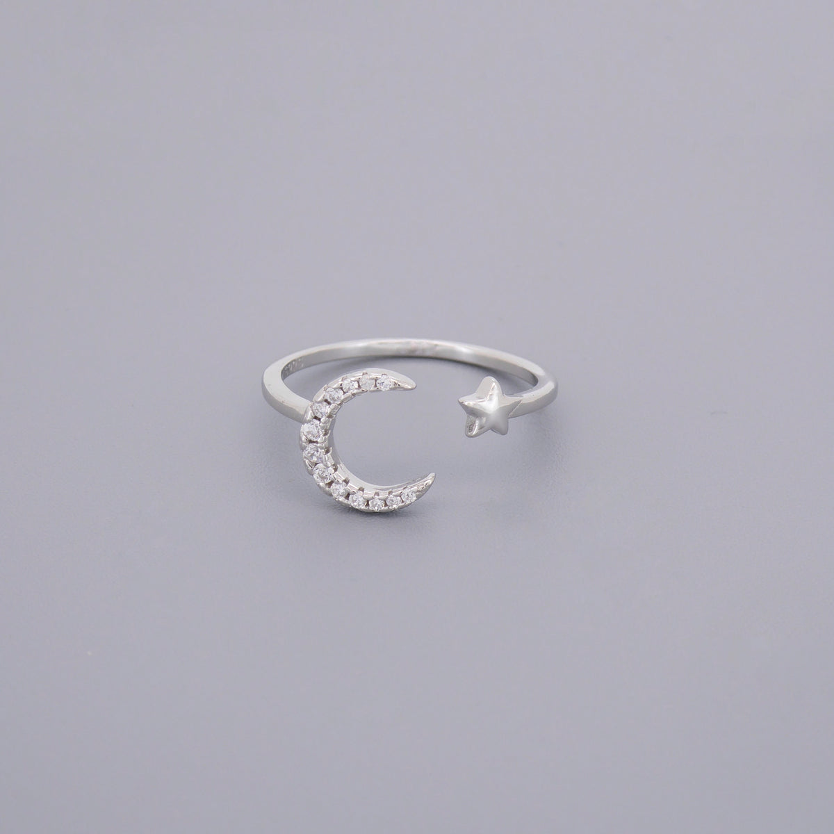 Small Moon Star Adjustable Rings