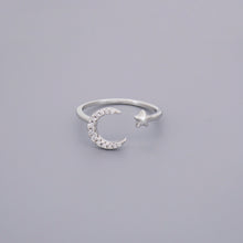 Small Moon Star Adjustable Rings