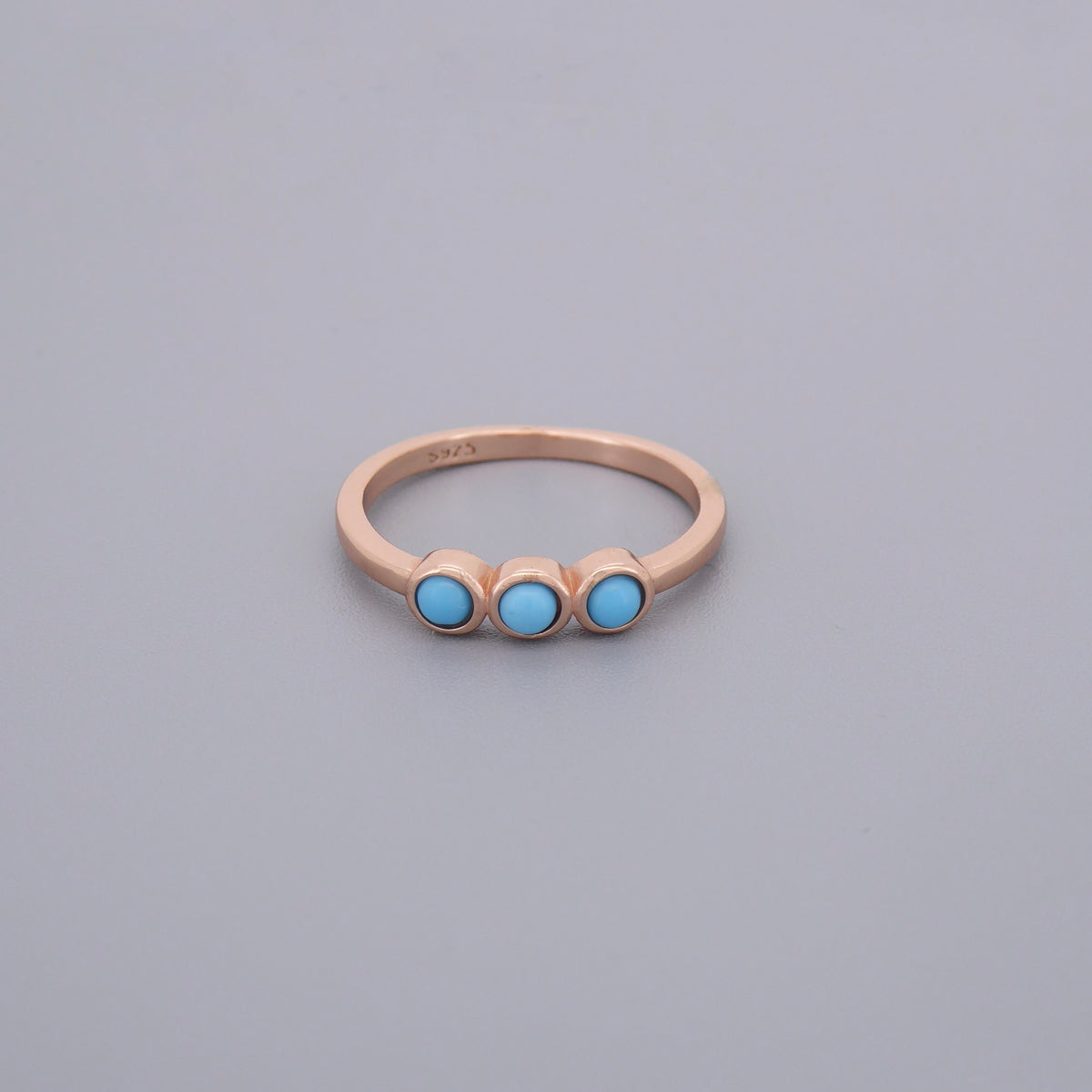 Turquoise Trio Rings