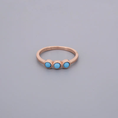 Turquoise Trio Rings