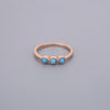 Turquoise Trio Rings