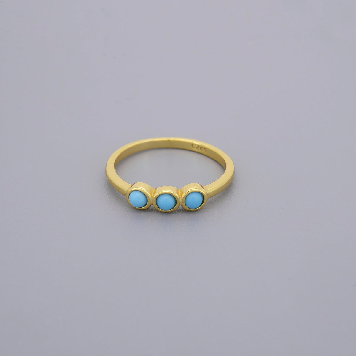 Turquoise Trio Rings