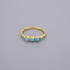 Turquoise Trio Rings