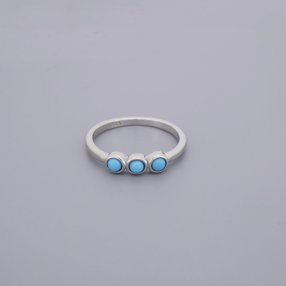 Turquoise Trio Rings