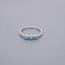Turquoise Trio Rings
