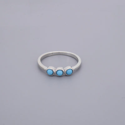 Turquoise Trio Rings