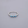Turquoise Trio Rings