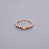 Rainbow Half Eternity Rings