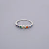 Rainbow Half Eternity Rings