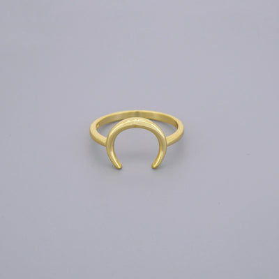 Plain Half Moon Horn Rings