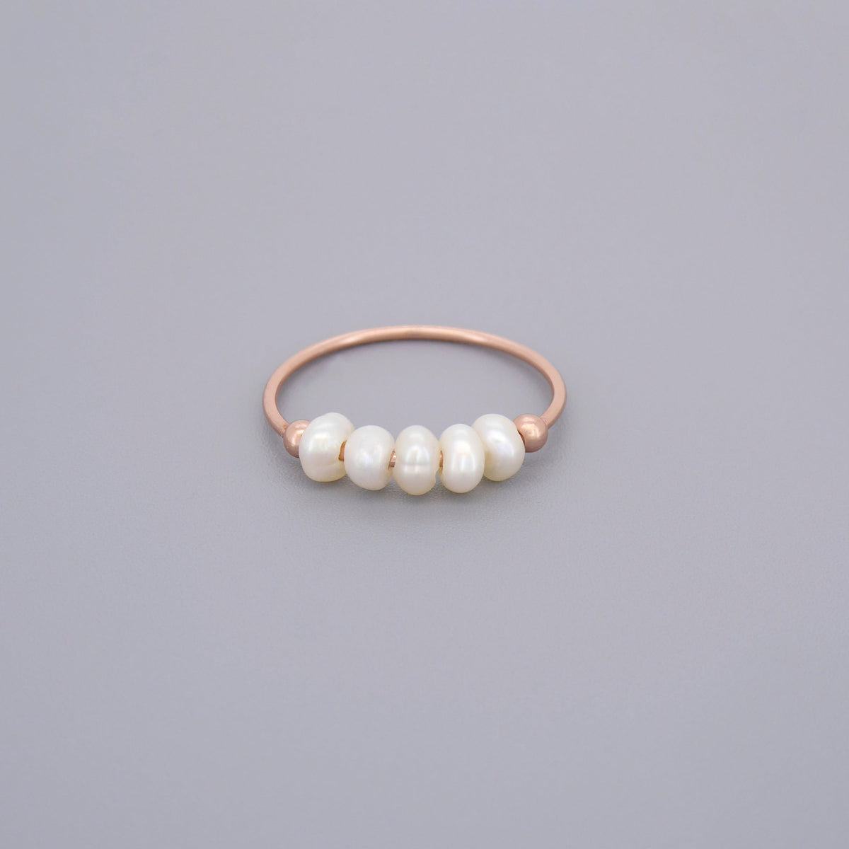 Half Eternity Pearl Rings