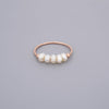 Half Eternity Pearl Rings