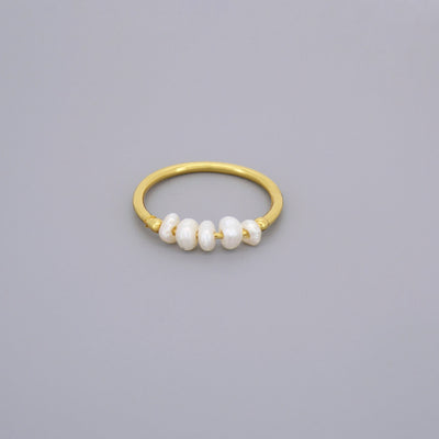 Half Eternity Pearl Rings