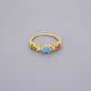Colourful Half Eternity Rings