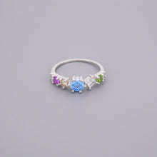 Colourful Half Eternity Ring