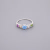 Colourful Half Eternity Rings