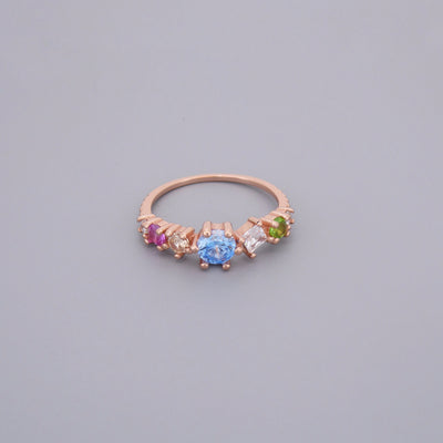 Colourful Half Eternity Ring