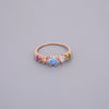 Colourful Half Eternity Rings