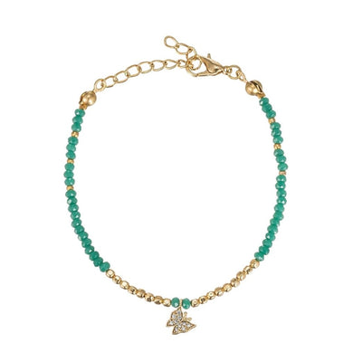 Butterfly Bead Bracelets in Gold Plated