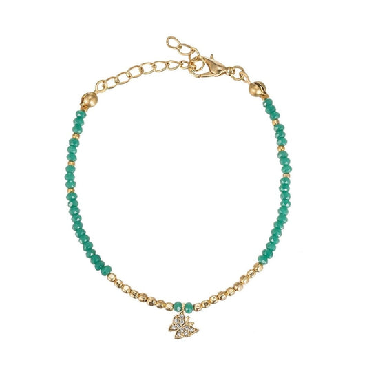 Butterfly Bead Bracelets in Gold Plated