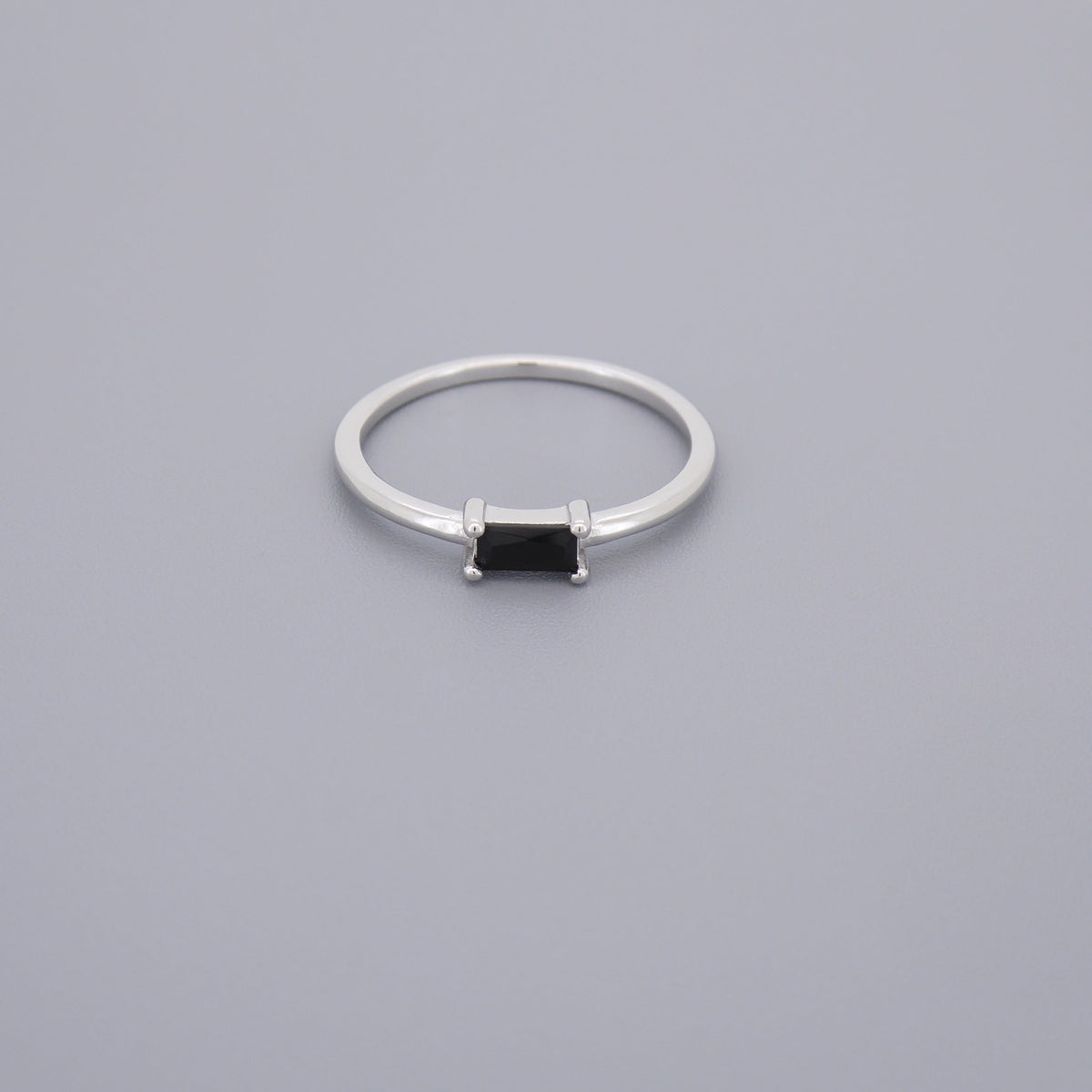 Black Cz Band Rings