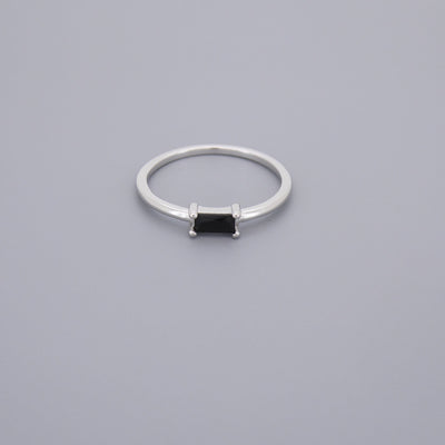 Black Cz Band Rings