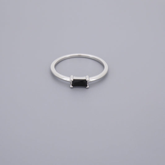 Black Cz Band Rings