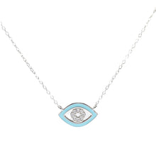 Turquoise Enamel Eye Necklace