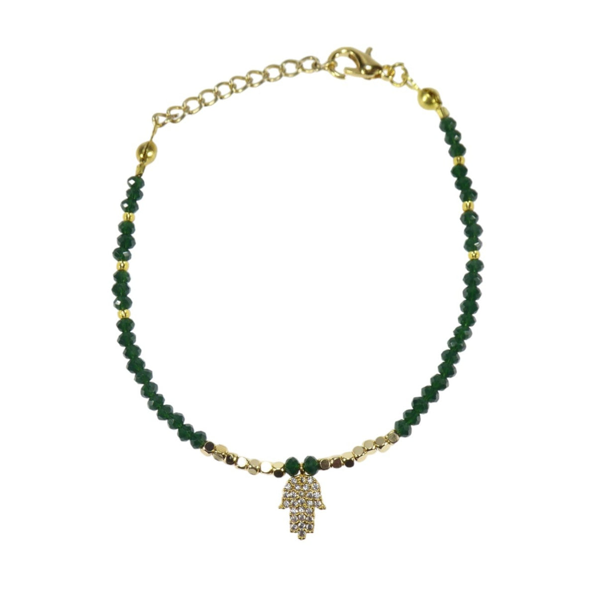 Hand Bead Bracelets in Gold Plated
