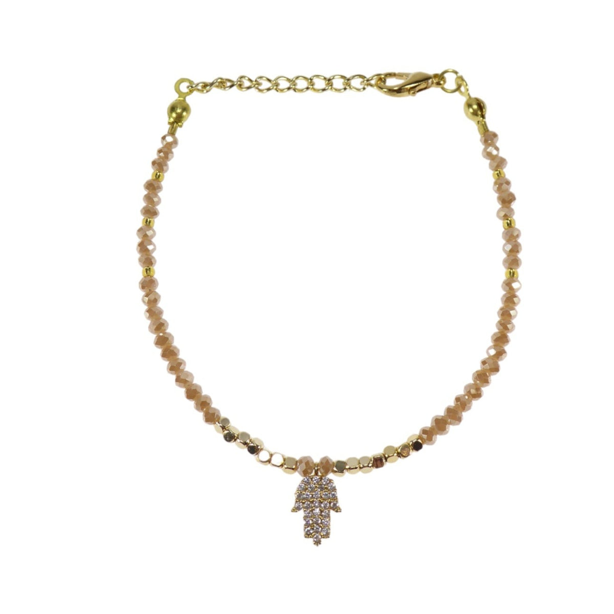 Hand Bead Bracelets in Gold Plated