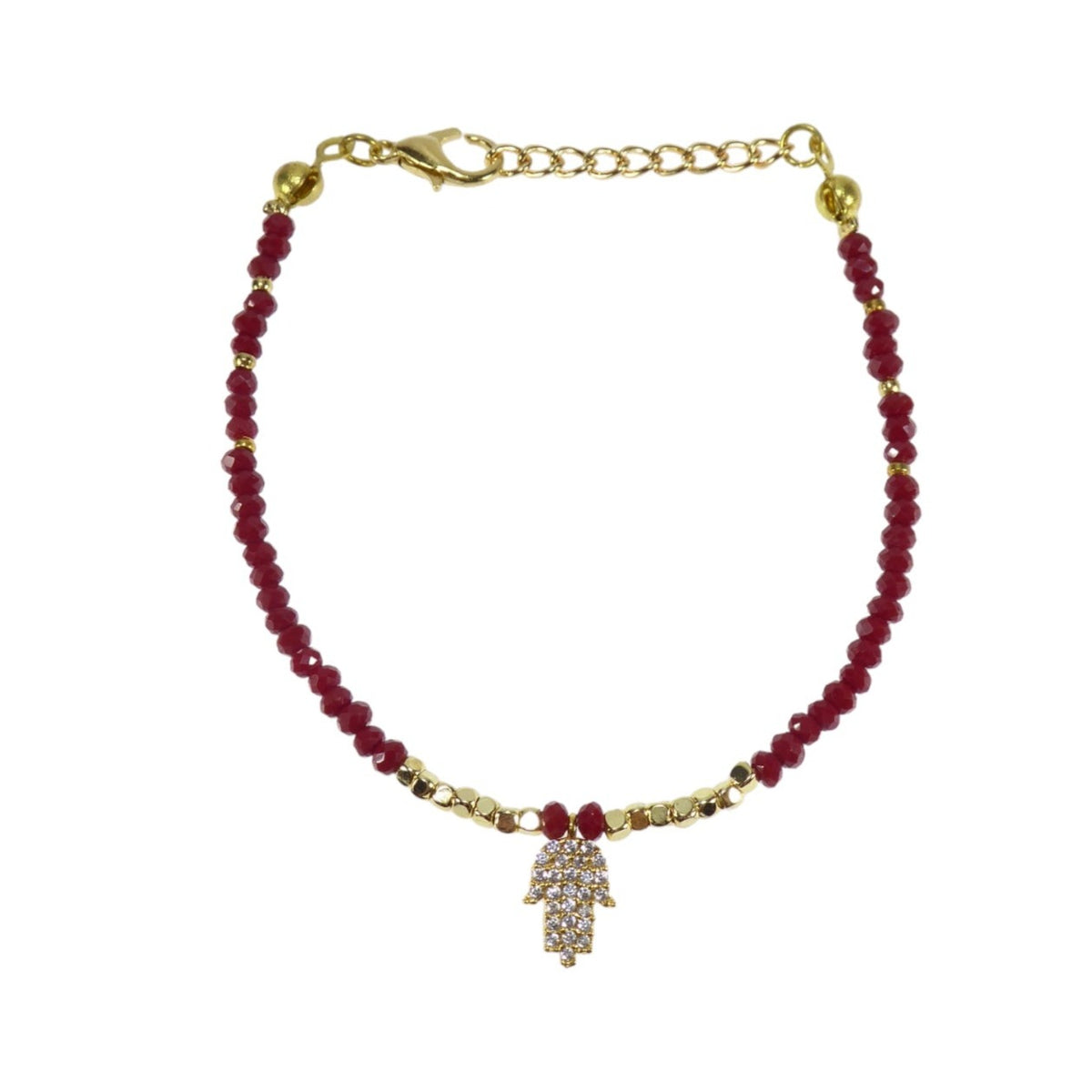 Hand Bead Bracelets in Gold Plated