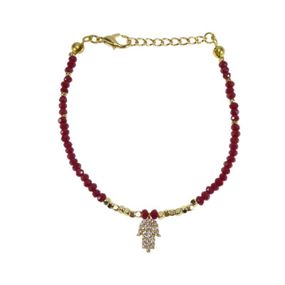 Hand Bead Bracelets in Gold Plated