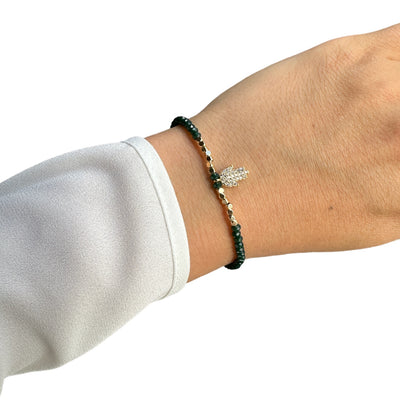 Hand Bead Bracelets in Gold Plated