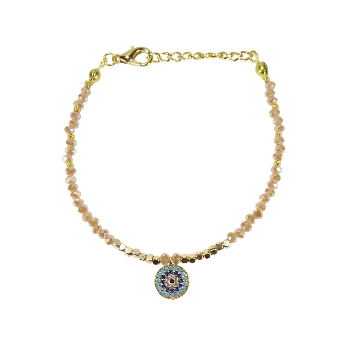 Evil Eye Bead Bracelets in Gold Plated