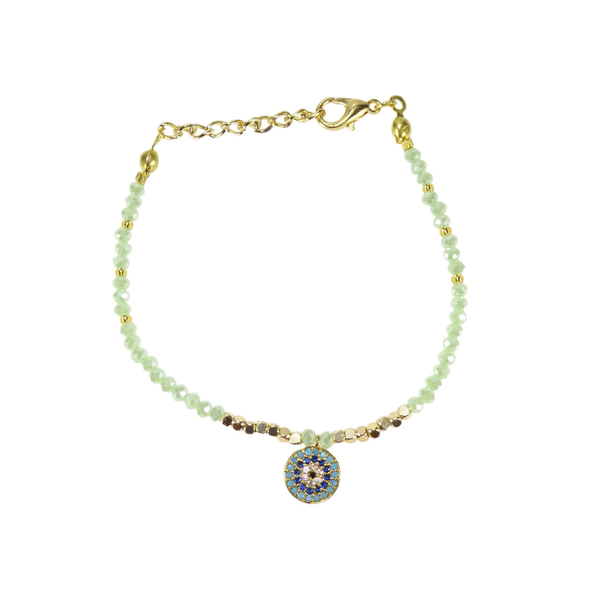 Evil Eye Bead Bracelets in Gold Plated