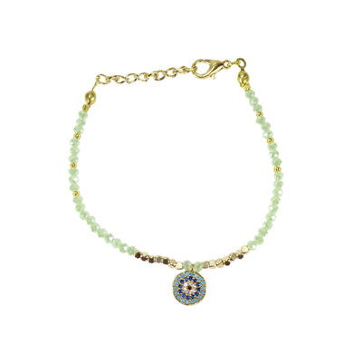 Evil Eye Bead Bracelets in Gold Plated