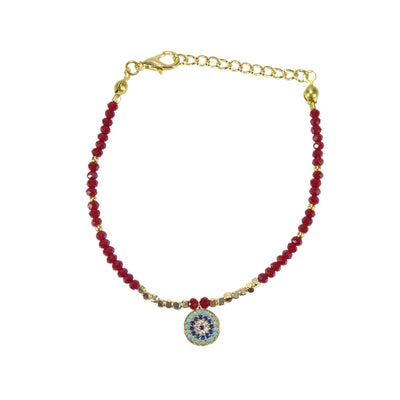Evil Eye Bead Bracelets in Gold Plated