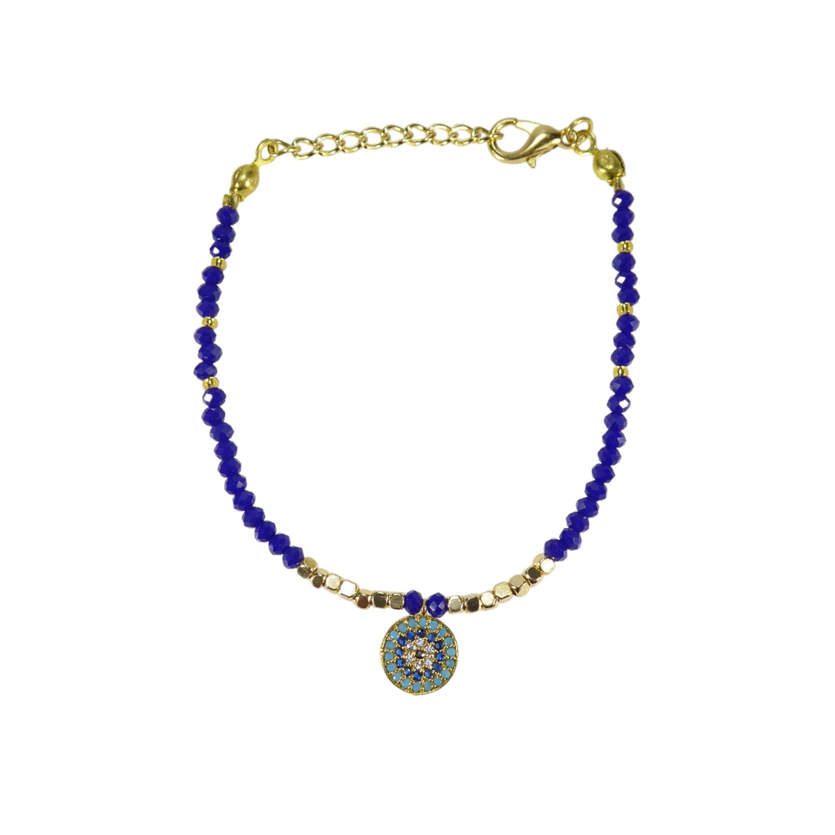 Evil Eye Bead Bracelets in Gold Plated