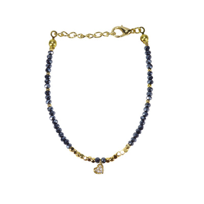 Heart Bead Bracelets in Gold Plated