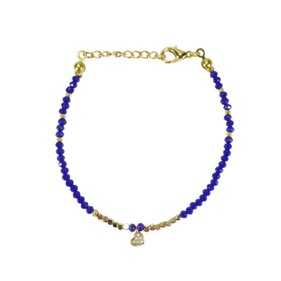 Heart Bead Bracelets in Gold Plated