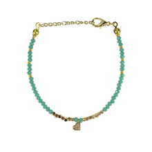 Heart Bead Bracelets in Gold Plated